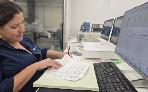 Quality assurance specialist working with medical devices