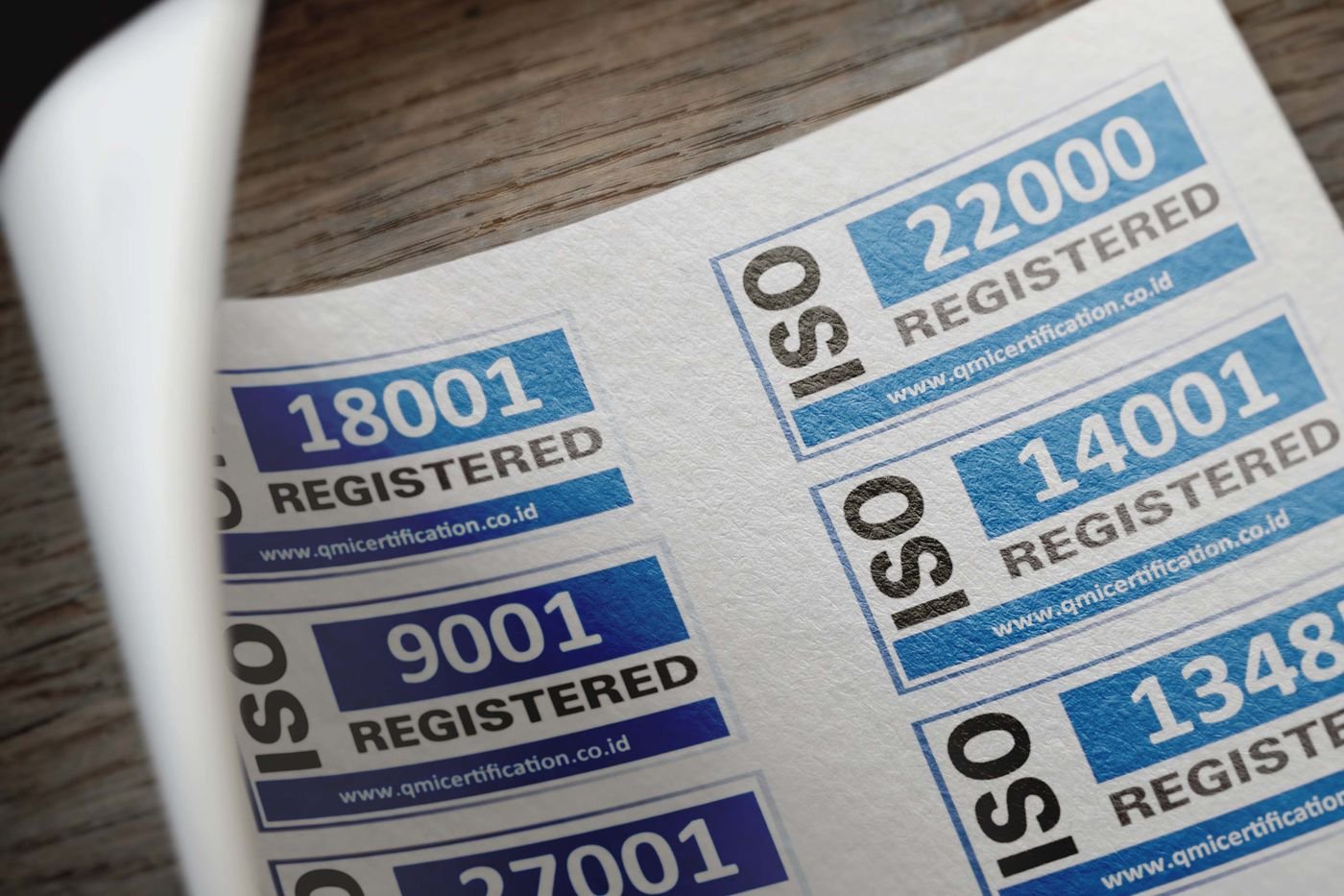 Certificación ISO con números de registro